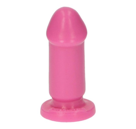 Różowe gumowe dildo gładkie z przyssawką 8 cm